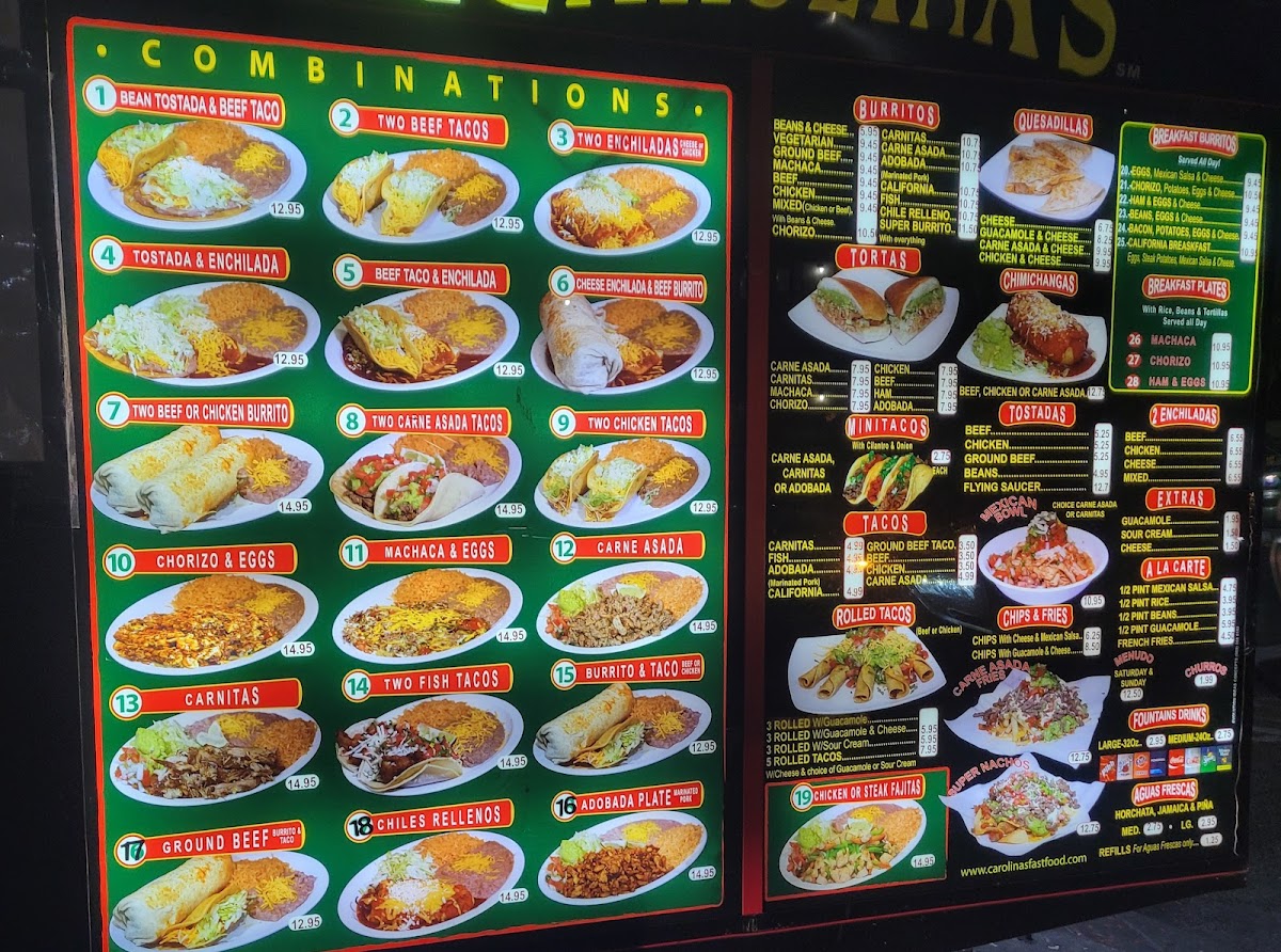 Carolina's Mexican Food Menu - Image 4